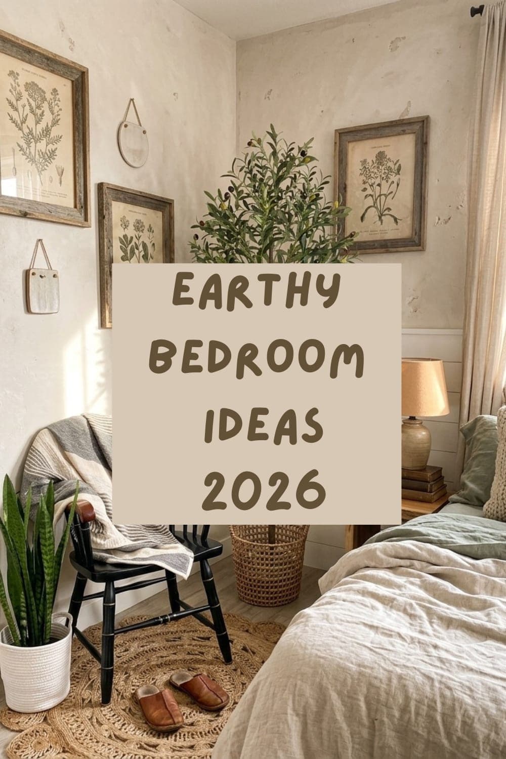Earthy bedroom decor